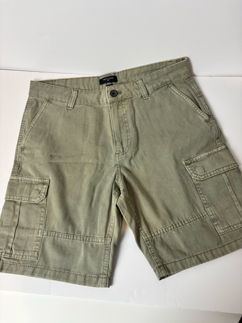 New Look Olive Cargo Pocket Shorts
